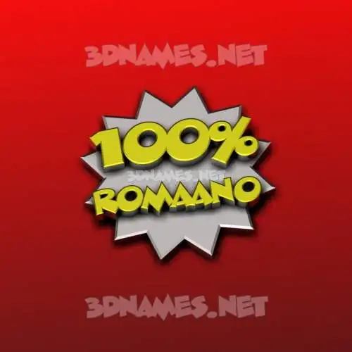 romaano in 100 Percent style - 3D name wallpaper romaano in 100 Percent style - 3D name wallpaper
