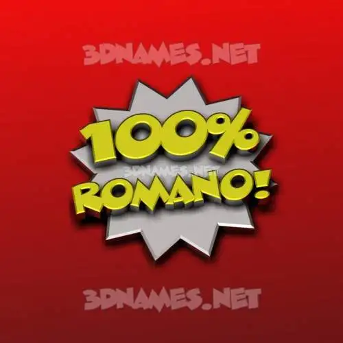romano in 100 Percent style - 3D name wallpaper romano in 100 Percent style - 3D name wallpaper