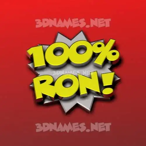 ron in 100 Percent style - 3D name wallpaper ron in 100 Percent style - 3D name wallpaper