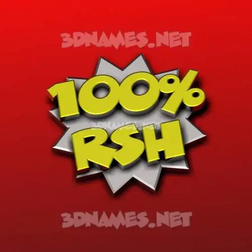 rsh in 100 Percent style - 3D name wallpaper rsh in 100 Percent style - 3D name wallpaper