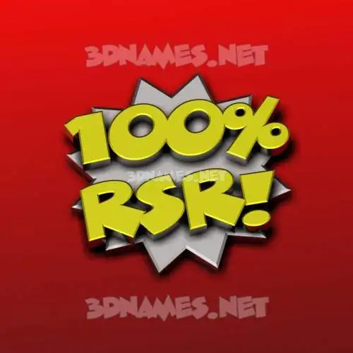 rsr in 100 Percent style - 3D name wallpaper