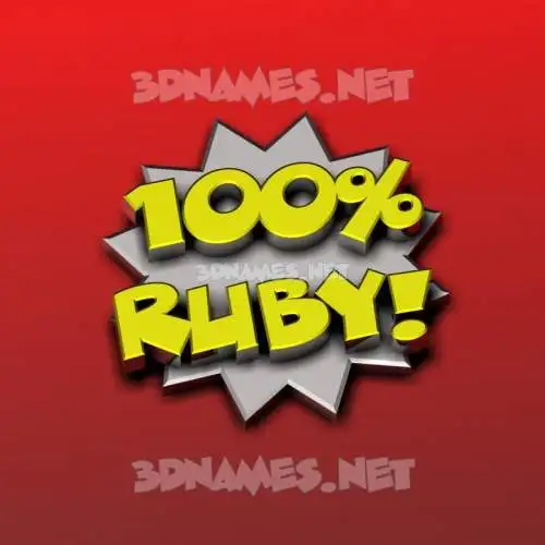 ruby in 100 Percent style - 3D name wallpaper ruby in 100 Percent style - 3D name wallpaper