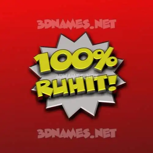 ruhit in 100 Percent style - 3D name wallpaper ruhit in 100 Percent style - 3D name wallpaper