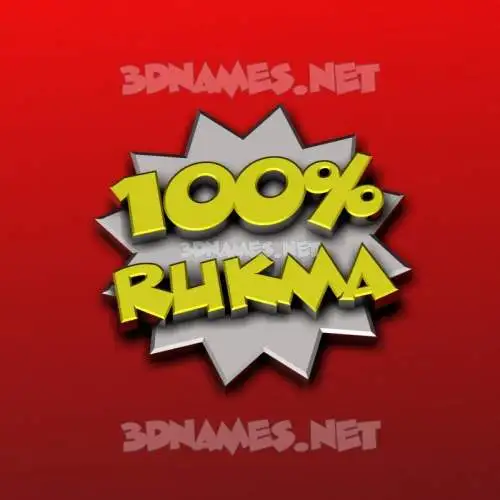 rukma in 100 Percent style - 3D name wallpaper rukma in 100 Percent style - 3D name wallpaper