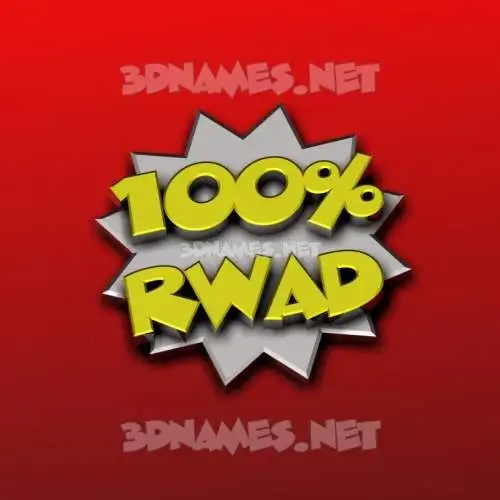 rwad in 100 Percent style - 3D name wallpaper