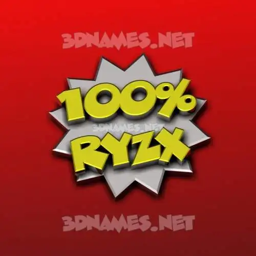 ryzx in 100 Percent style - 3D name wallpaper ryzx in 100 Percent style - 3D name wallpaper