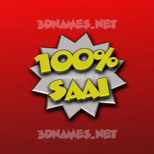 saai in 100 Percent style - 3D name wallpaper