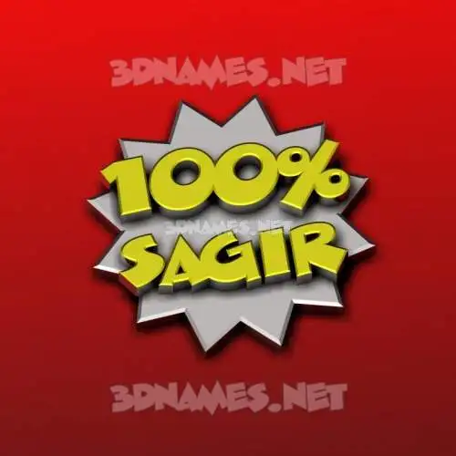 sagir in 100 Percent style - 3D name wallpaper