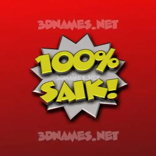 saik in 100 Percent style - 3D name wallpaper saik in 100 Percent style - 3D name wallpaper