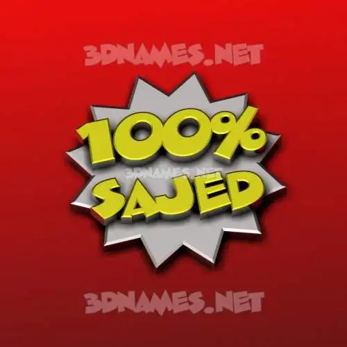 sajed in 100 Percent style - 3D name wallpaper sajed in 100 Percent style - 3D name wallpaper
