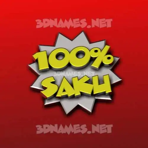 saku in 100 Percent style - 3D name wallpaper saku in 100 Percent style - 3D name wallpaper