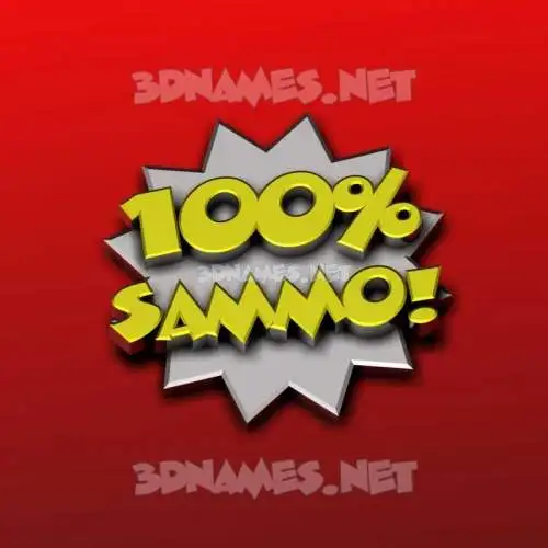 sammo in 100 Percent style - 3D name wallpaper sammo in 100 Percent style - 3D name wallpaper