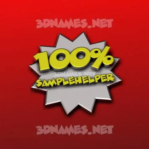 samplehelper in 100 Percent style - 3D name wallpaper samplehelper in 100 Percent style - 3D name wallpaper