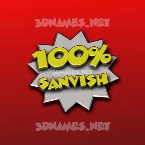 sanvish in 100 Percent style - 3D name wallpaper sanvish in 100 Percent style - 3D name wallpaper