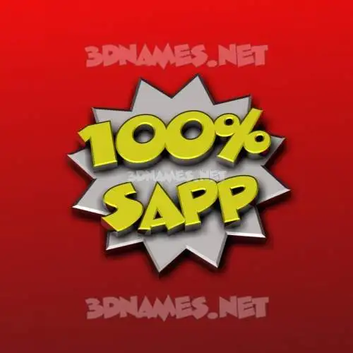 sapp in 100 Percent style - 3D name wallpaper sapp in 100 Percent style - 3D name wallpaper