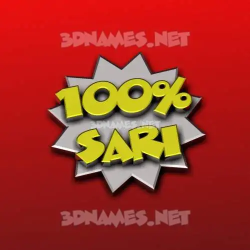 sari in 100 Percent style - 3D name wallpaper