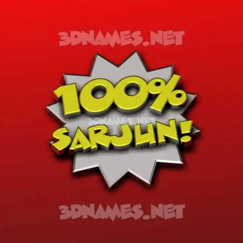 sarjun in 100 Percent style - 3D name wallpaper sarjun in 100 Percent style - 3D name wallpaper