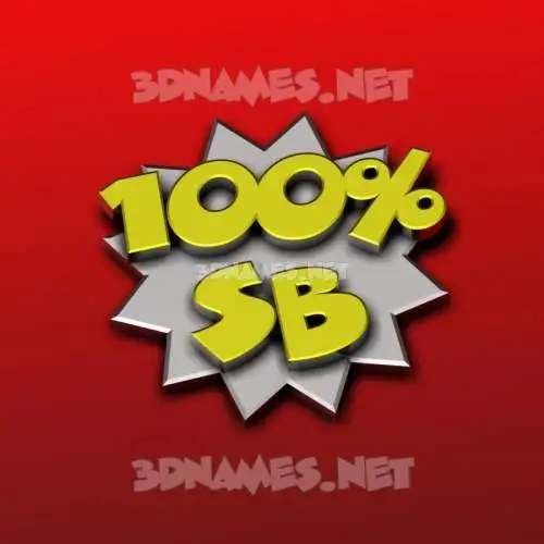sb in 100 Percent style - 3D name wallpaper sb in 100 Percent style - 3D name wallpaper
