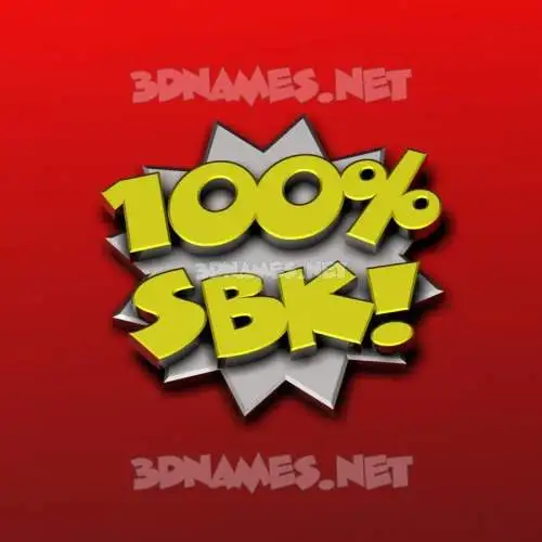 sbk in 100 Percent style - 3D name wallpaper sbk in 100 Percent style - 3D name wallpaper