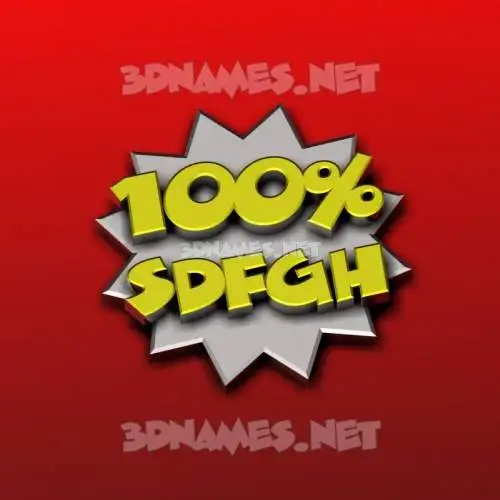 sdfgh in 100 Percent style - 3D name wallpaper