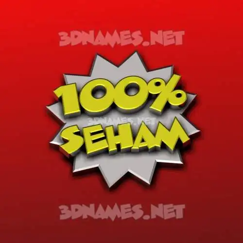 seham in 100 Percent style - 3D name wallpaper