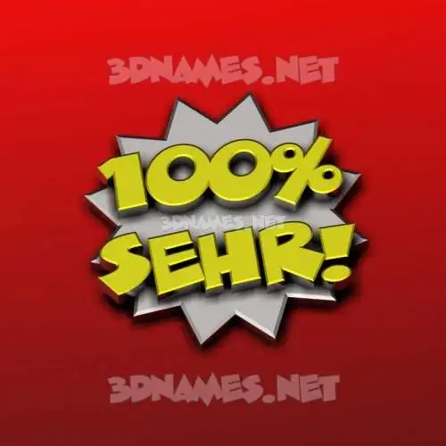 sehr in 100 Percent style - 3D name wallpaper