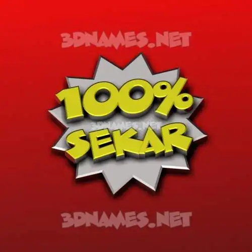 sekar in 100 Percent style - 3D name wallpaper