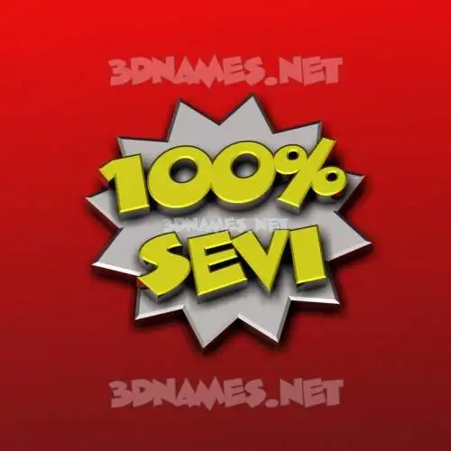 sevi in 100 Percent style - 3D name wallpaper