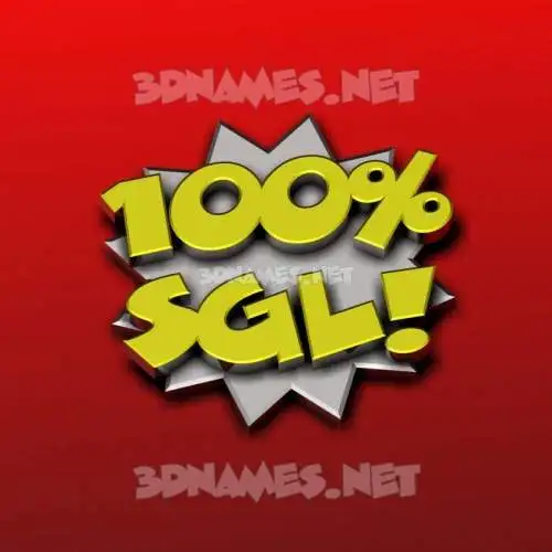 sgl in 100 Percent style - 3D name wallpaper