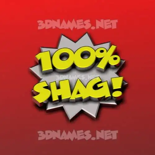 shag in 100 Percent style - 3D name wallpaper