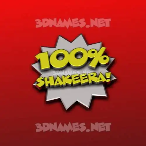 shakeera in 100 Percent style - 3D name wallpaper
