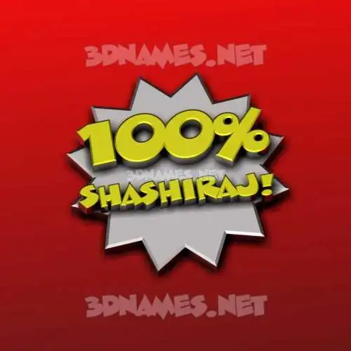 shashiraj in 100 Percent style - 3D name wallpaper
