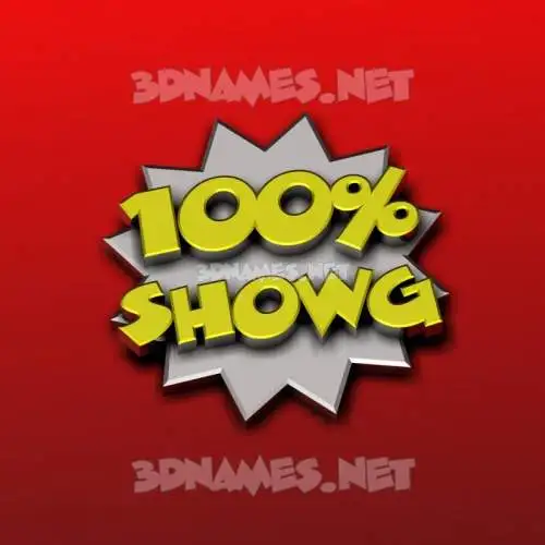 showg in 100 Percent style - 3D name wallpaper