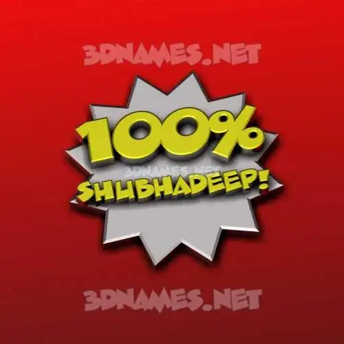 shubhadeep in 100 Percent style - 3D name wallpaper