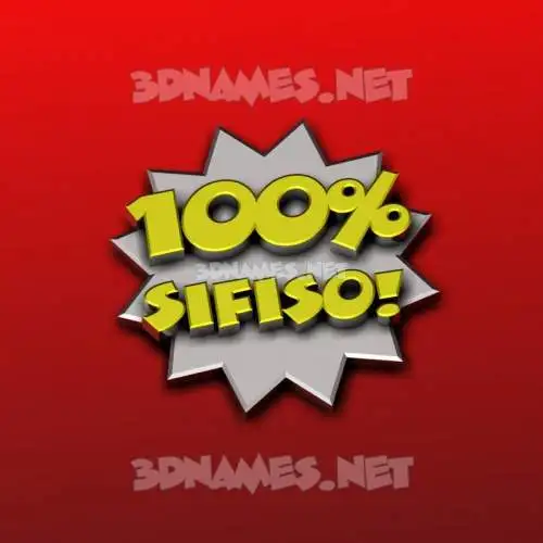 sifiso in 100 Percent style - 3D name wallpaper