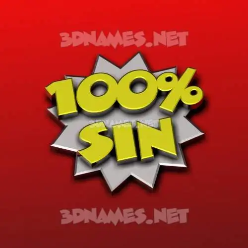 sin in 100 Percent style - 3D name wallpaper sin in 100 Percent style - 3D name wallpaper