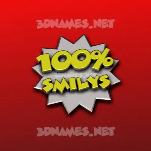 smilys in 100 Percent style - 3D name wallpaper smilys in 100 Percent style - 3D name wallpaper