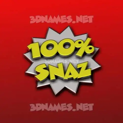 snaz in 100 Percent style - 3D name wallpaper