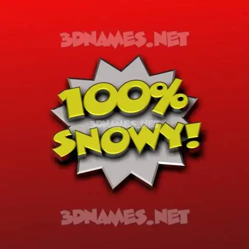 snowy in 100 Percent style - 3D name wallpaper snowy in 100 Percent style - 3D name wallpaper