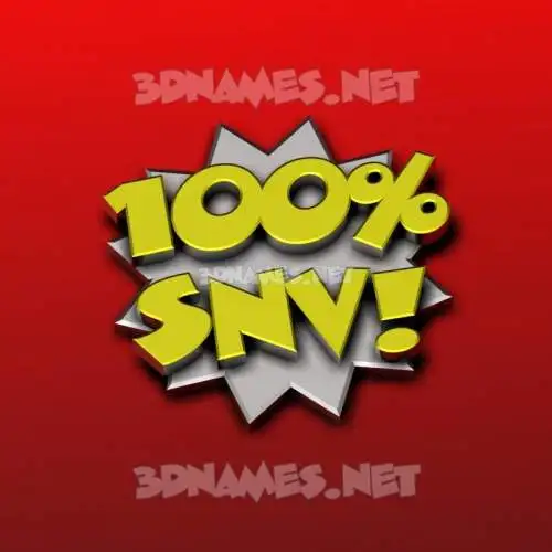 snv in 100 Percent style - 3D name wallpaper