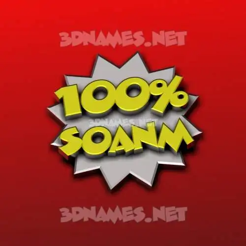 soanm in 100 Percent style - 3D name wallpaper