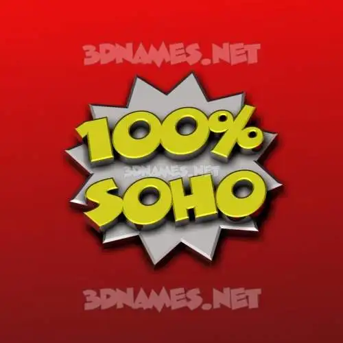 soho in 100 Percent style - 3D name wallpaper