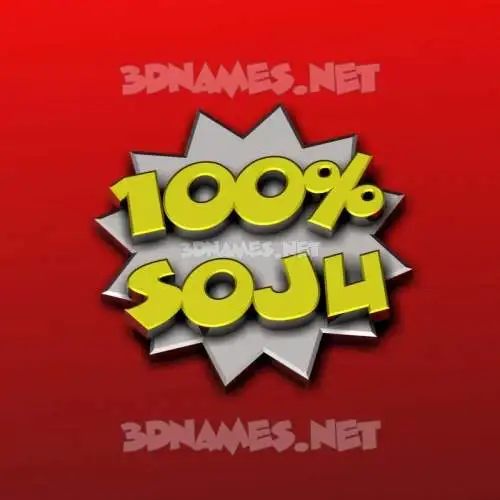 soju in 100 Percent style - 3D name wallpaper soju in 100 Percent style - 3D name wallpaper