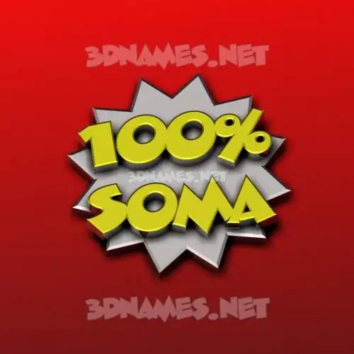 soma in 100 Percent style - 3D name wallpaper soma in 100 Percent style - 3D name wallpaper