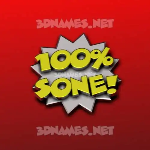 sone in 100 Percent style - 3D name wallpaper sone in 100 Percent style - 3D name wallpaper