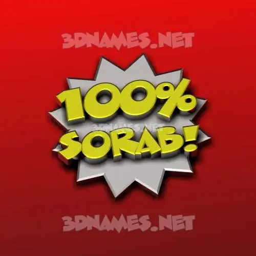 sorab in 100 Percent style - 3D name wallpaper sorab in 100 Percent style - 3D name wallpaper