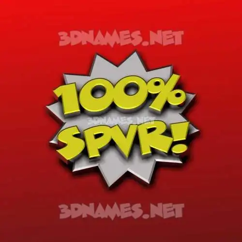 spvr in 100 Percent style - 3D name wallpaper