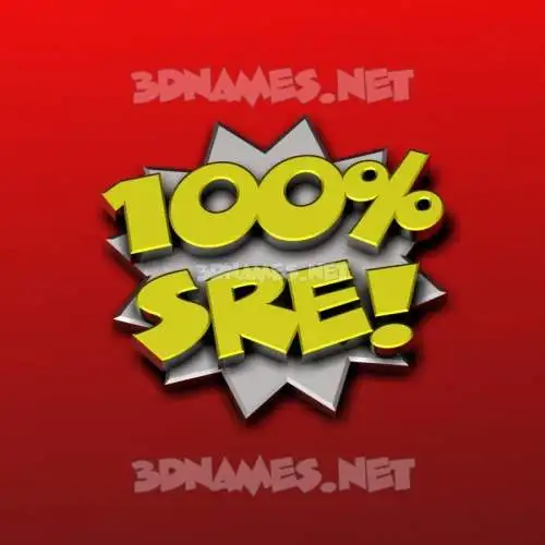 sre in 100 Percent style - 3D name wallpaper