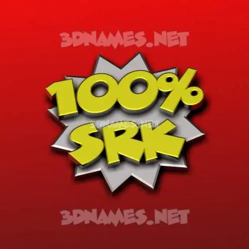 srk in 100 Percent style - 3D name wallpaper srk in 100 Percent style - 3D name wallpaper