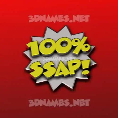 ssap in 100 Percent style - 3D name wallpaper